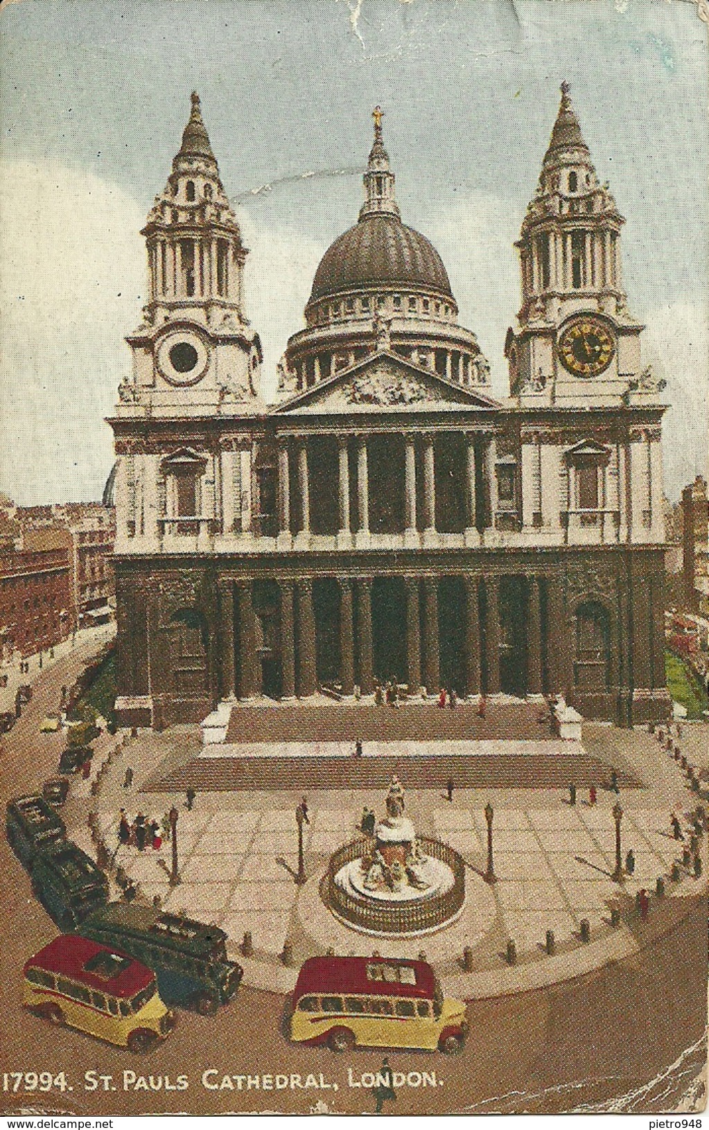 London (England, U. K.) St. Paul's Cathedral And Bus, Cattedrale Di St. Paul E Autobus - St. Paul's Cathedral