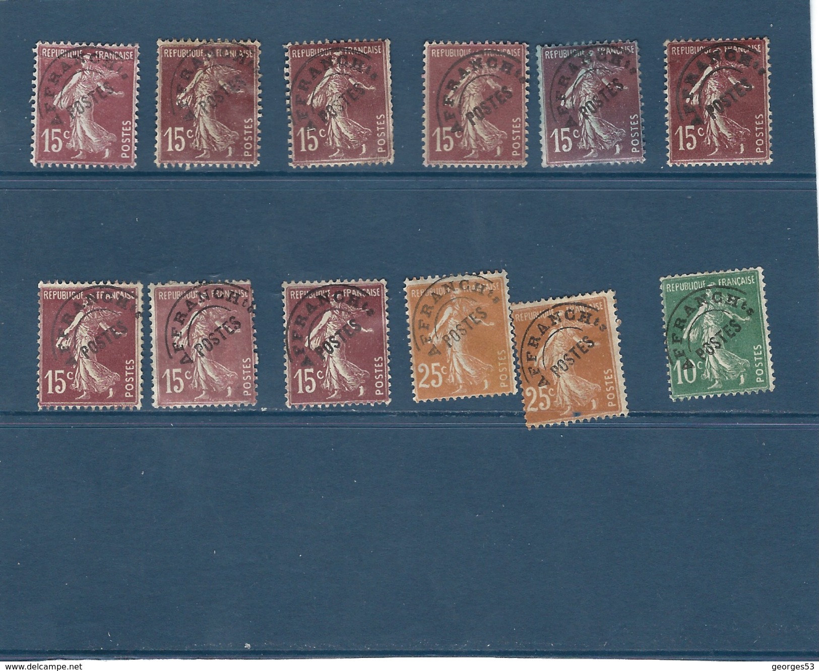 France PREO N° 53  Obli  Lot De 9 Et 2 N° 57 Obli Et N° 51 Obli   Val: 5,40  &euro; - 1893-1947