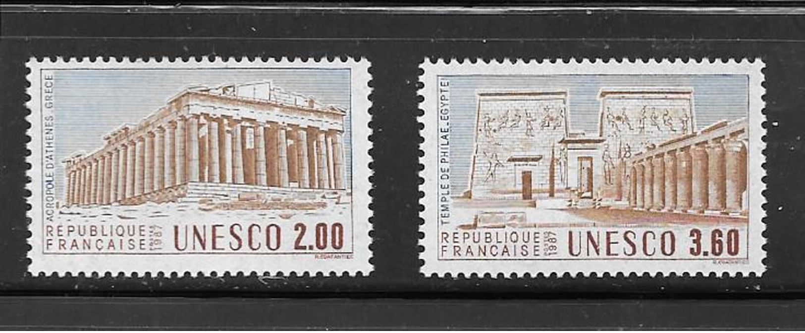 OA 8096 / FRANCE 1987 Yvert 98 à 99 ** - UNESCO Patrimoine Universel - Nuovi