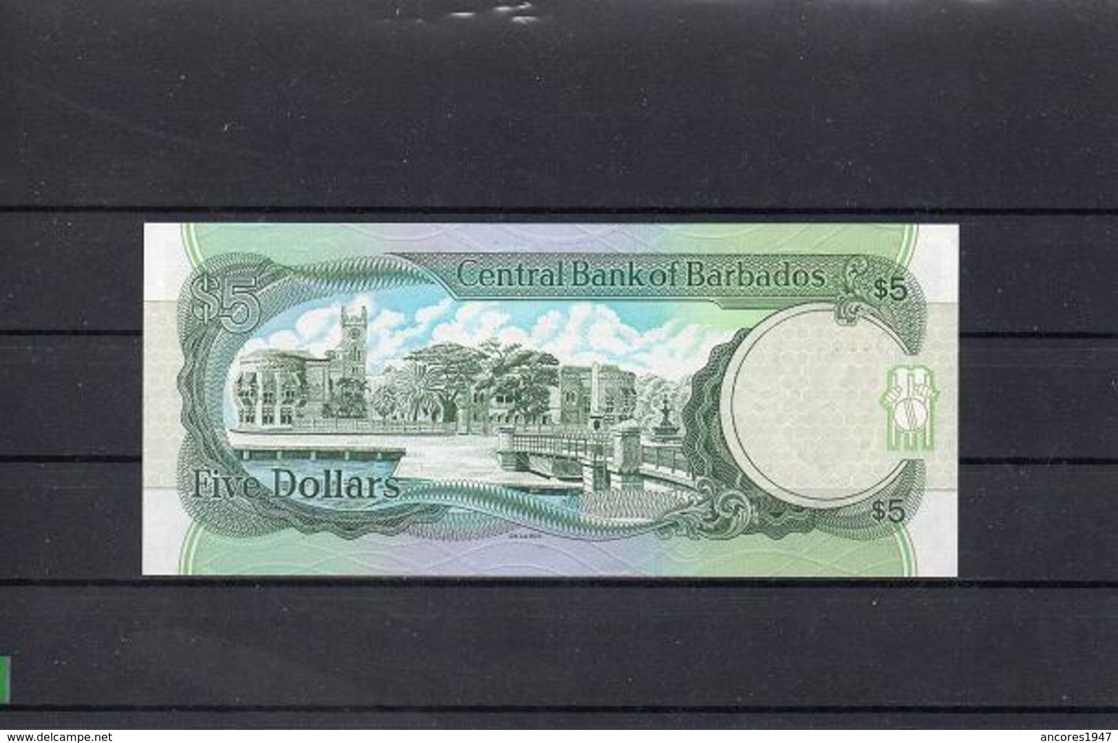 BARBADOS 1996, 5 DOLLARS, PK-47, SC-UNC, 2 ESCANER - Barbados