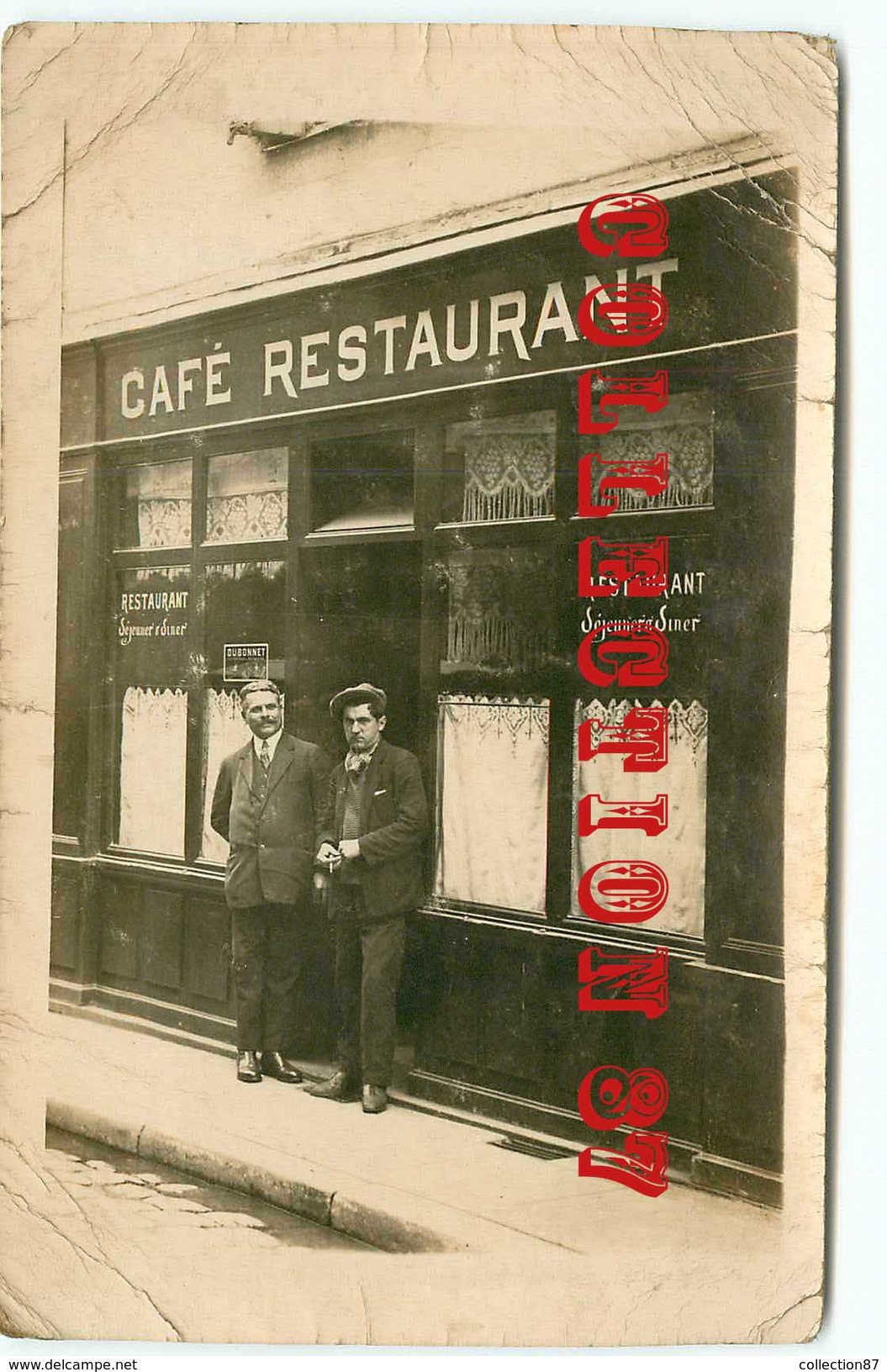 CARTE PHOTO D'un CAFE RESTAURANT à SITUER - - Lieux