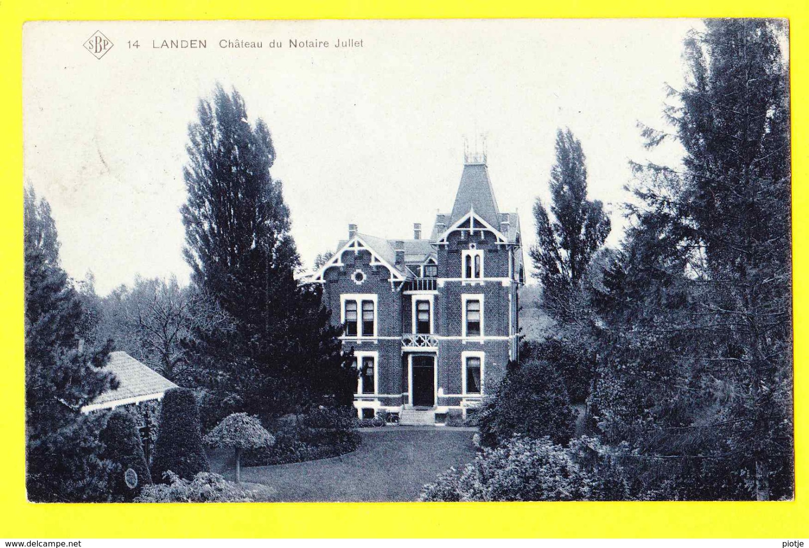 * Landen (Vlaams Brabant) * (SBP, Nr 14) Chateau Du Notaire Jullet, Kasteel Villa Notaris Jullet, Jardin, Garden TOP - Landen