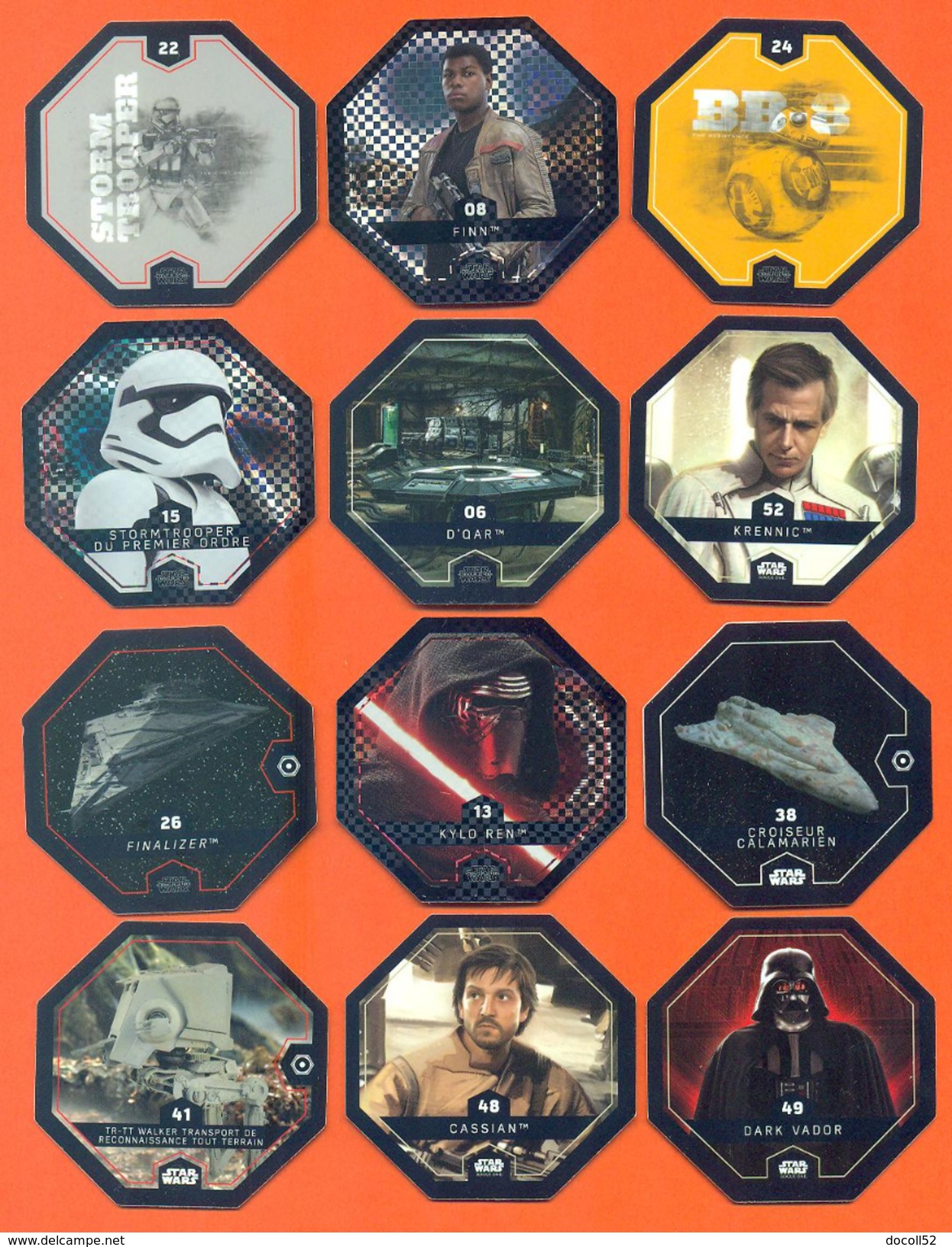 Lot De 12 Jetons Serie 2 Star Wars Leclerc Differents - Voir Port - Star Wars