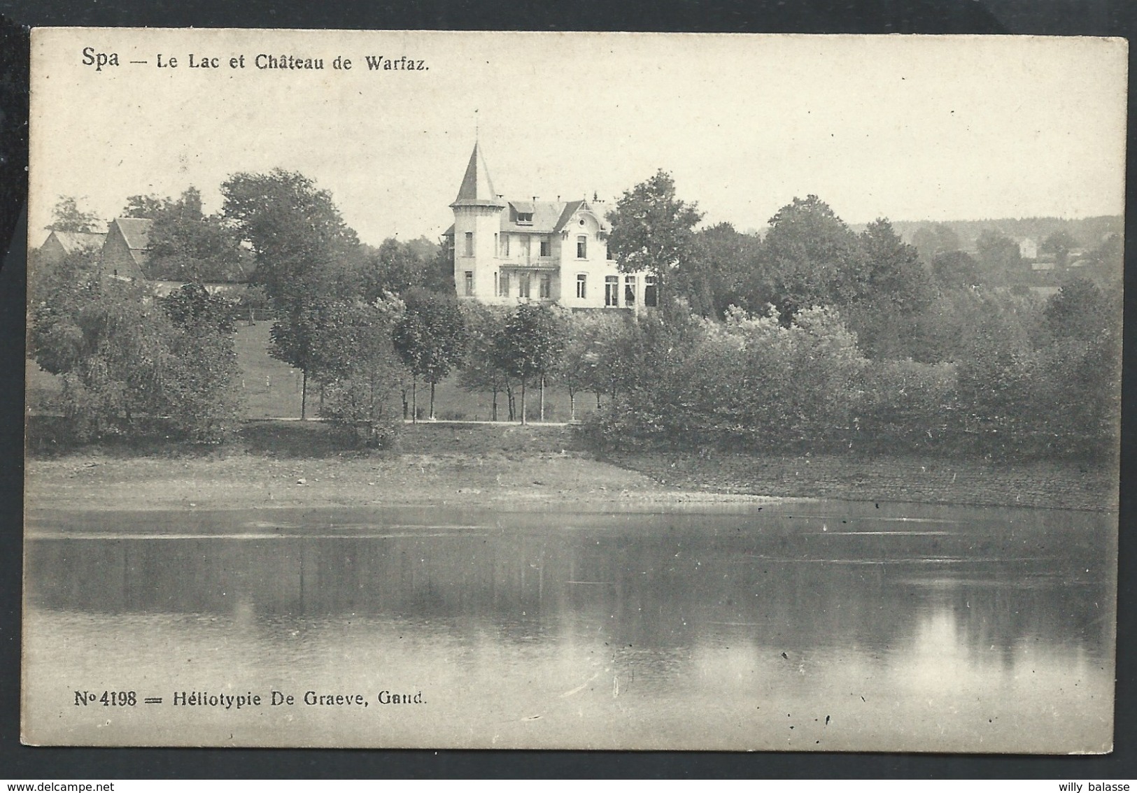 +++ CPA - SPA - Lac Et Château De Warfaz - De Graeve 4198   // - Spa