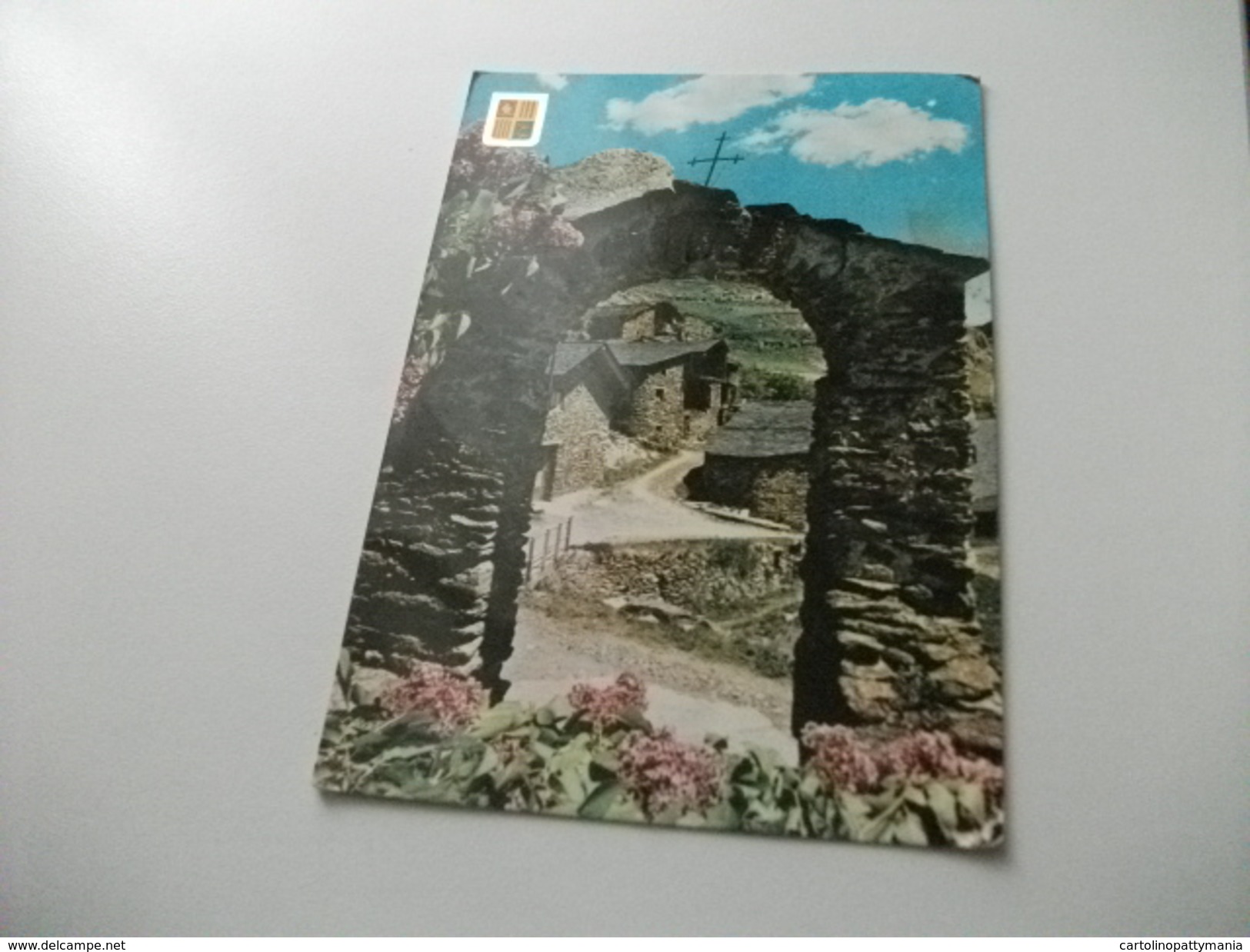 STORIA POSTALE FRANCOBOLLO COMMEMORATIVO  ANDORRE ANDORRA  CANILLO ARCO DI ENTRATA ALLA CHIESA - Andorra