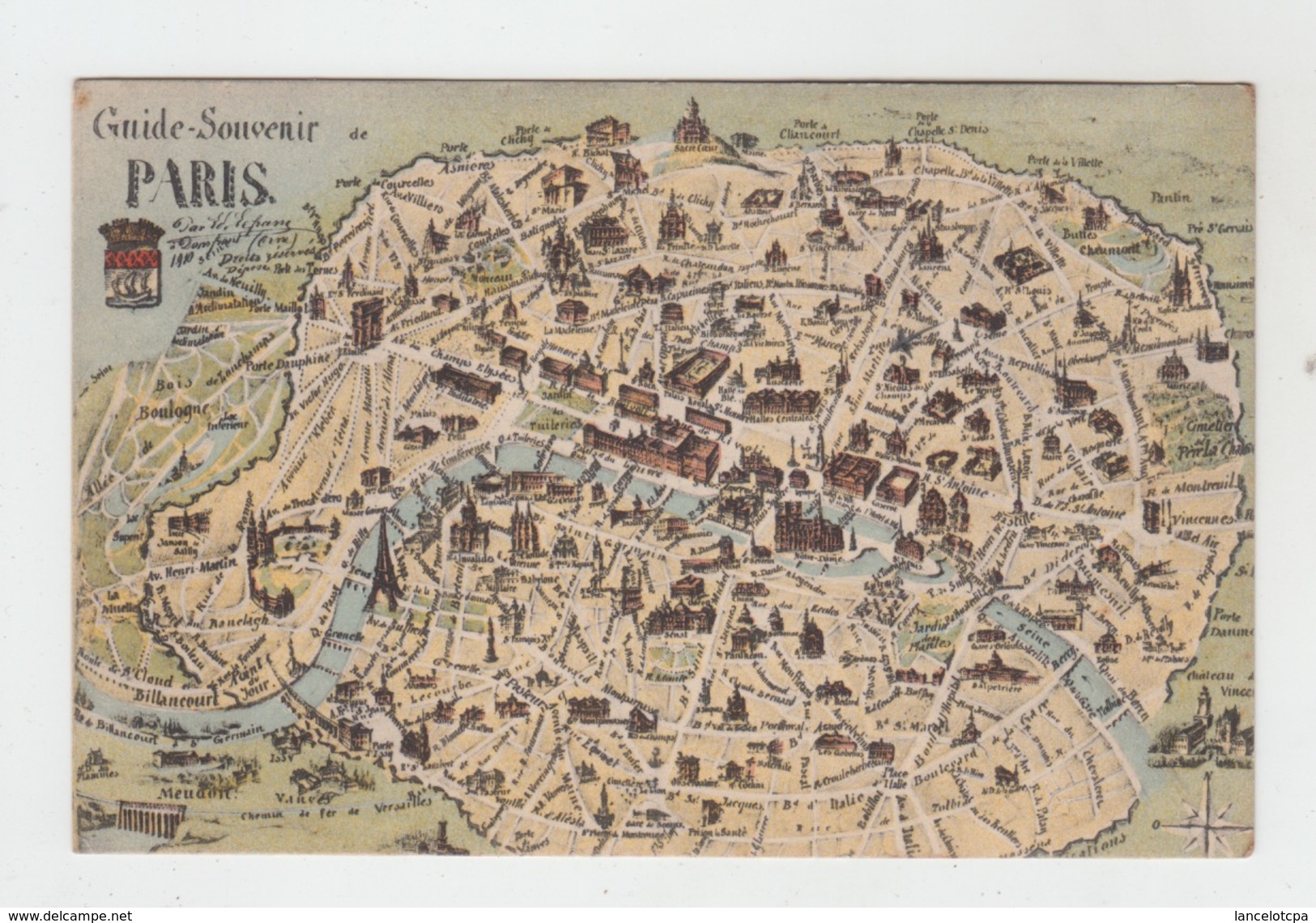 75 - PARIS / CARTE TOPOGRAPHIQUE 1910 - Autres & Non Classés