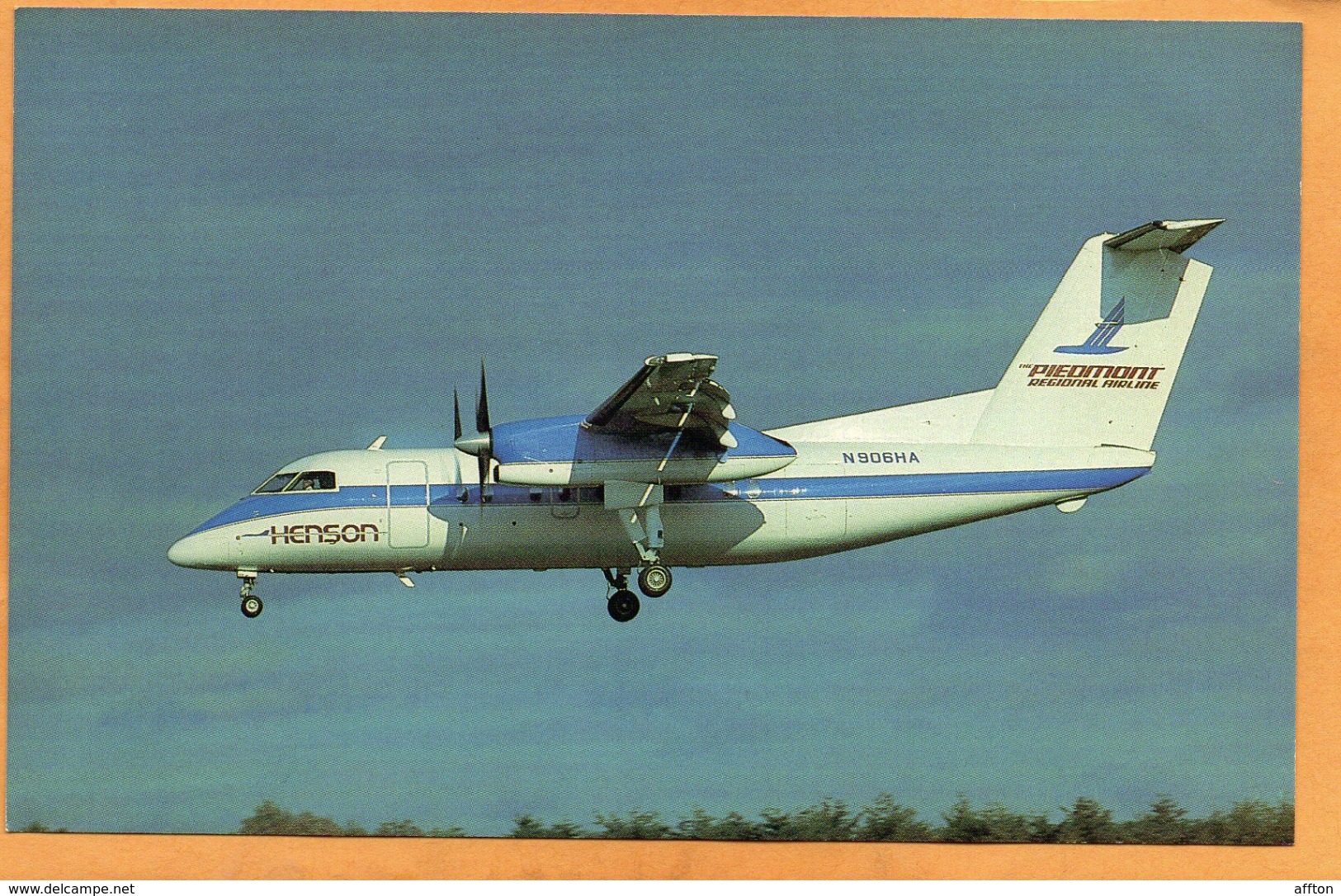 Henson Pidemont DHC-8-101 Postcard - 1946-....: Moderne