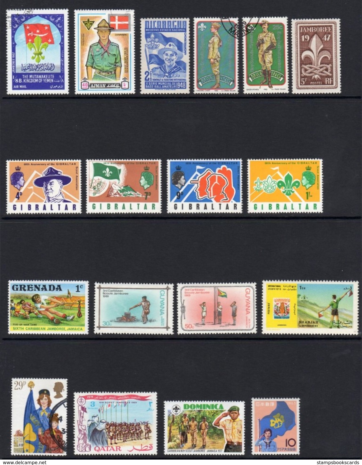 Scouting And Guiding Mounted Mint And Used Stamps - Sonstige & Ohne Zuordnung