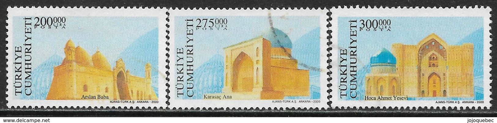 La Turquie Oblitérér, No: 2977 à 2979, Coté 12 Euros, Y & T, USED, PATRIMOINE CULTUREL - Oblitérés