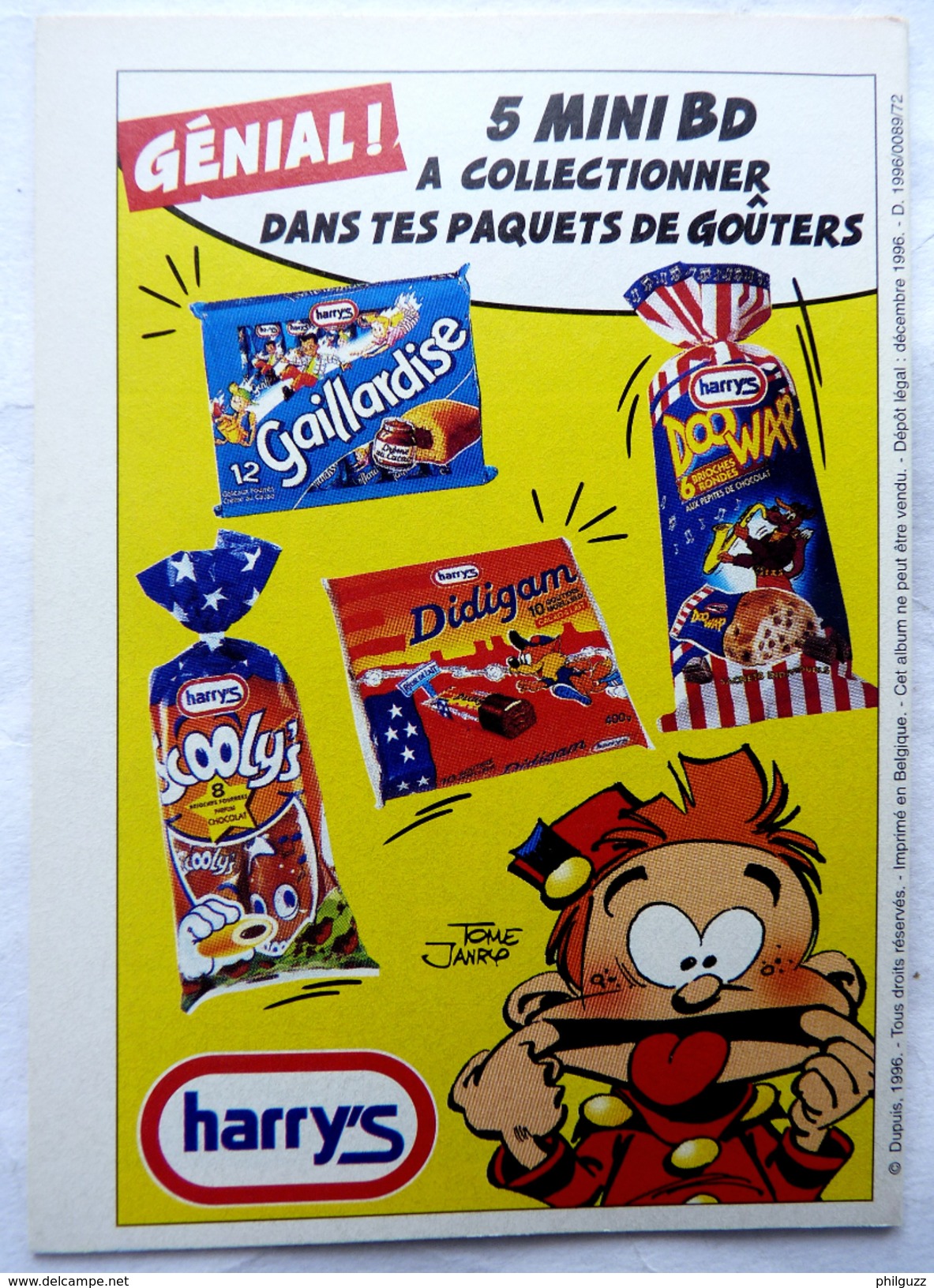 ALBUM BANDES DESSINEES PUBLICITAIRE HARRY'S LE PËTIT SPIROU T2 TOME ET JANRY 1996 (1) - Petit Spirou, Le