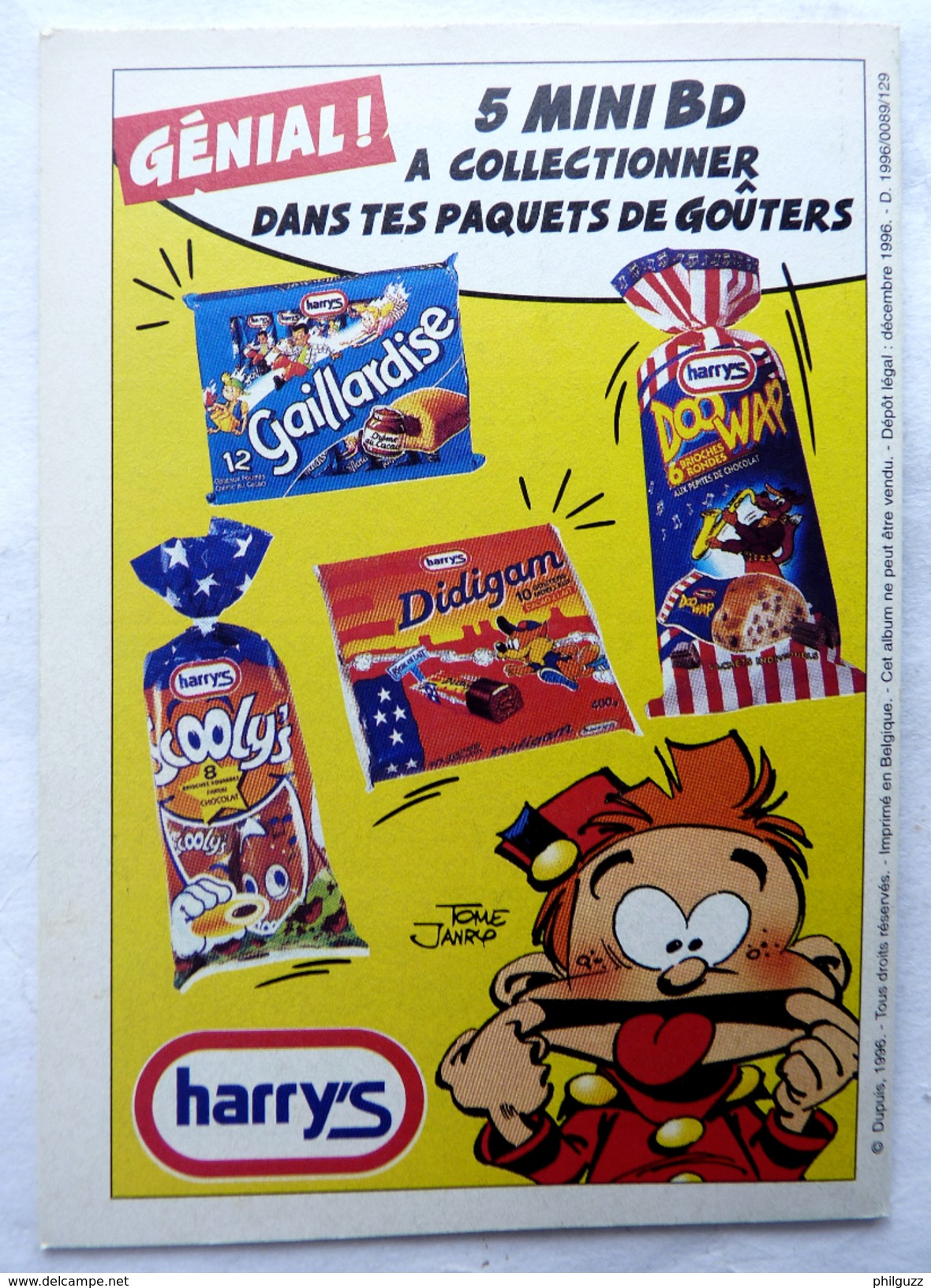 ALBUM BANDES DESSINEES PUBLICITAIRE HARRY'S LE PËTIT SPIROU T3 TOME ET JANRY 1996 (1) - Petit Spirou, Le