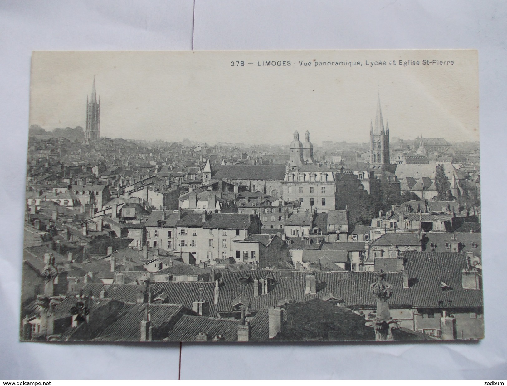 LIMOGES Vue Panoramique Lycée Et Eglise St Pierre 278 - Limoges