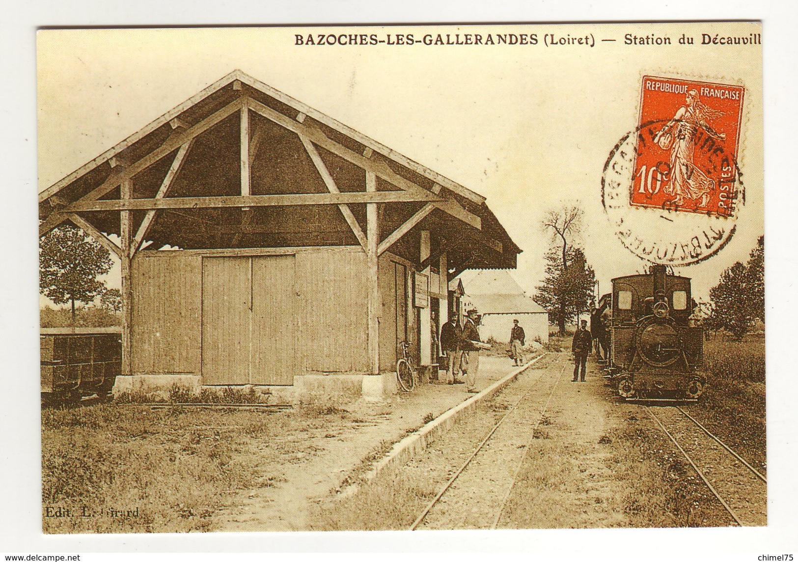 Lot 6 Cartes Modernes TRAIN ESCRENNES BAZOCHES GALLERANDES GUIGNEVILLE GRENEVILLE OUTARVILLE - Altri & Non Classificati