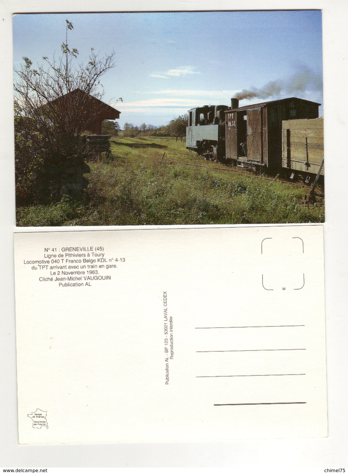 Lot 6 Cartes Modernes TRAIN ESCRENNES BAZOCHES GALLERANDES GUIGNEVILLE GRENEVILLE OUTARVILLE - Altri & Non Classificati