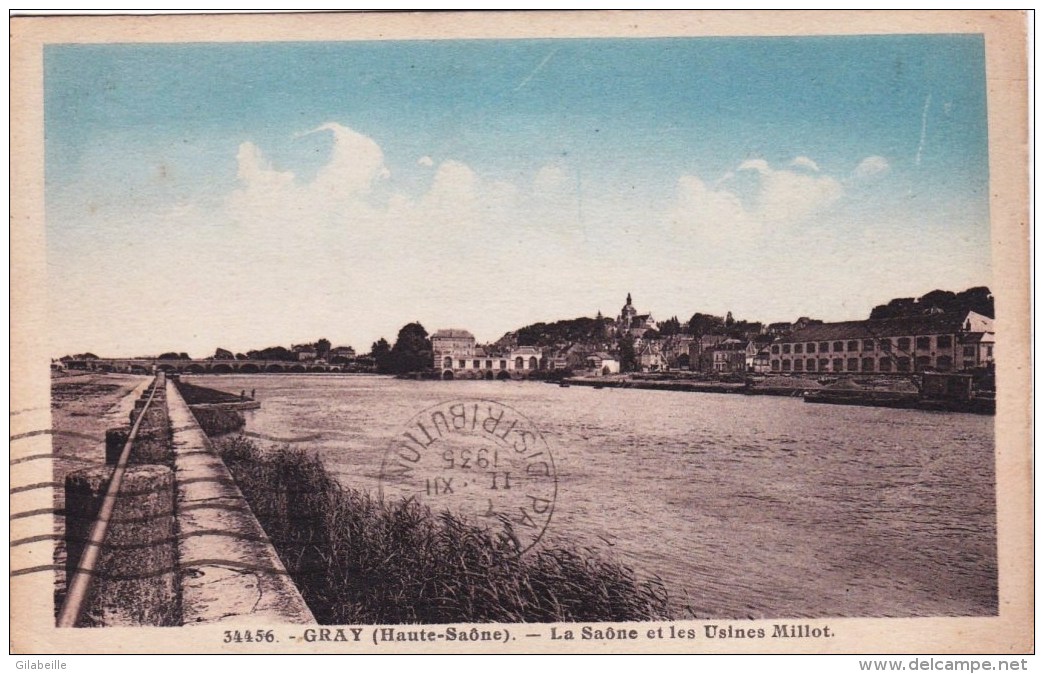 70 - Haute Saone -  GRAY  -  La Saone Et Les Usines Millot - Gray