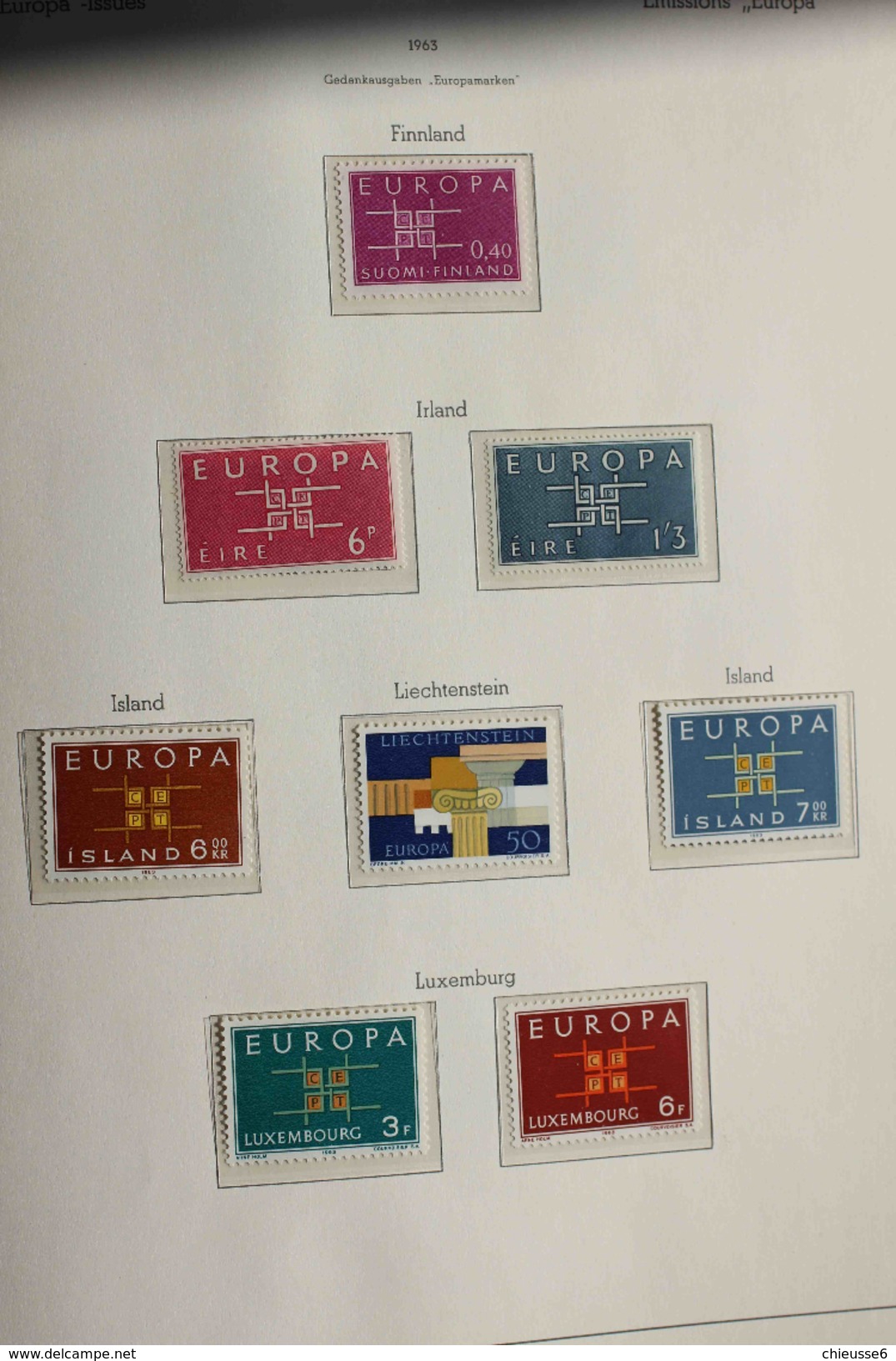 Collection EUROPA **   - 1961/62 - 1970 environ