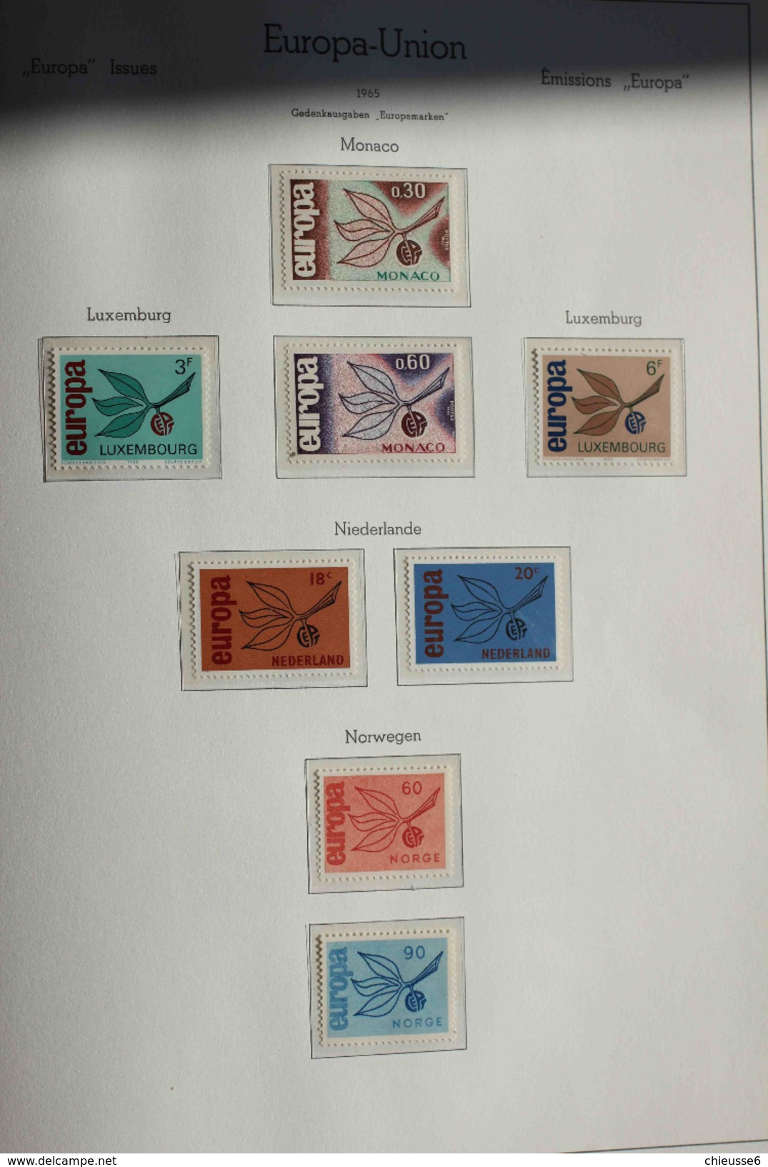 Collection EUROPA **   - 1961/62 - 1970 environ