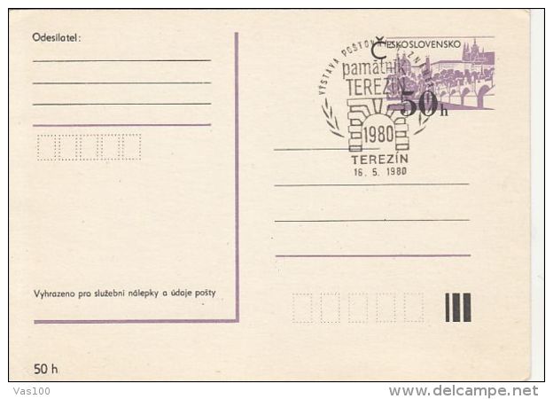 PRAGUE CASTLE, PC STATIONERY, ENTIER POSTAL, 1980, CZECHOSLOVAKIA - Ansichtskarten