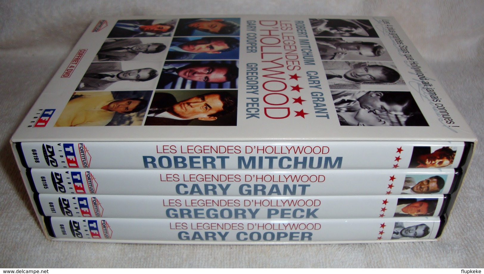 Dvd Zone 2 Les Légendes D'Hollywood Robert Mitchum, Cary Grant, Gary Cooper, Gregory Peck Firtitude Tf1 (2007) 4 Dvd Vos - Dokumentarfilme