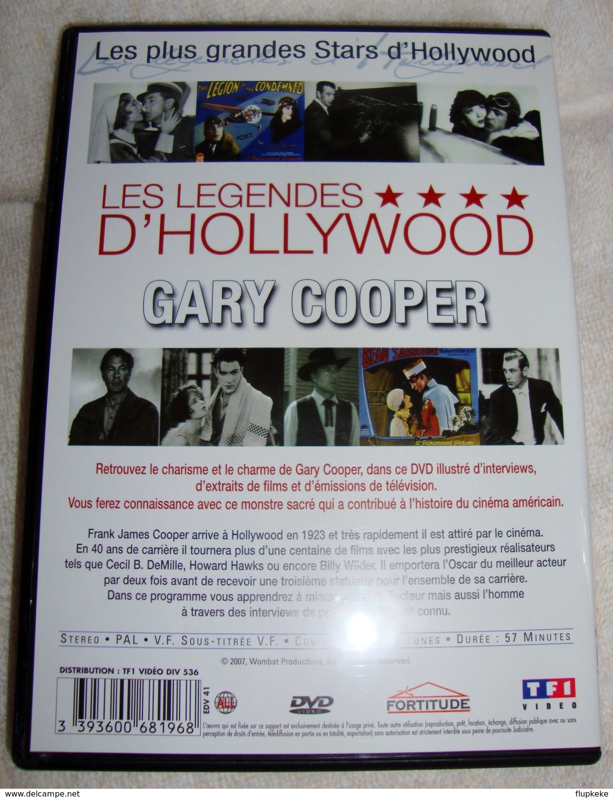 Dvd Zone 2 Les Légendes D'Hollywood Robert Mitchum, Cary Grant, Gary Cooper, Gregory Peck Firtitude Tf1 (2007) 4 Dvd Vos - Dokumentarfilme
