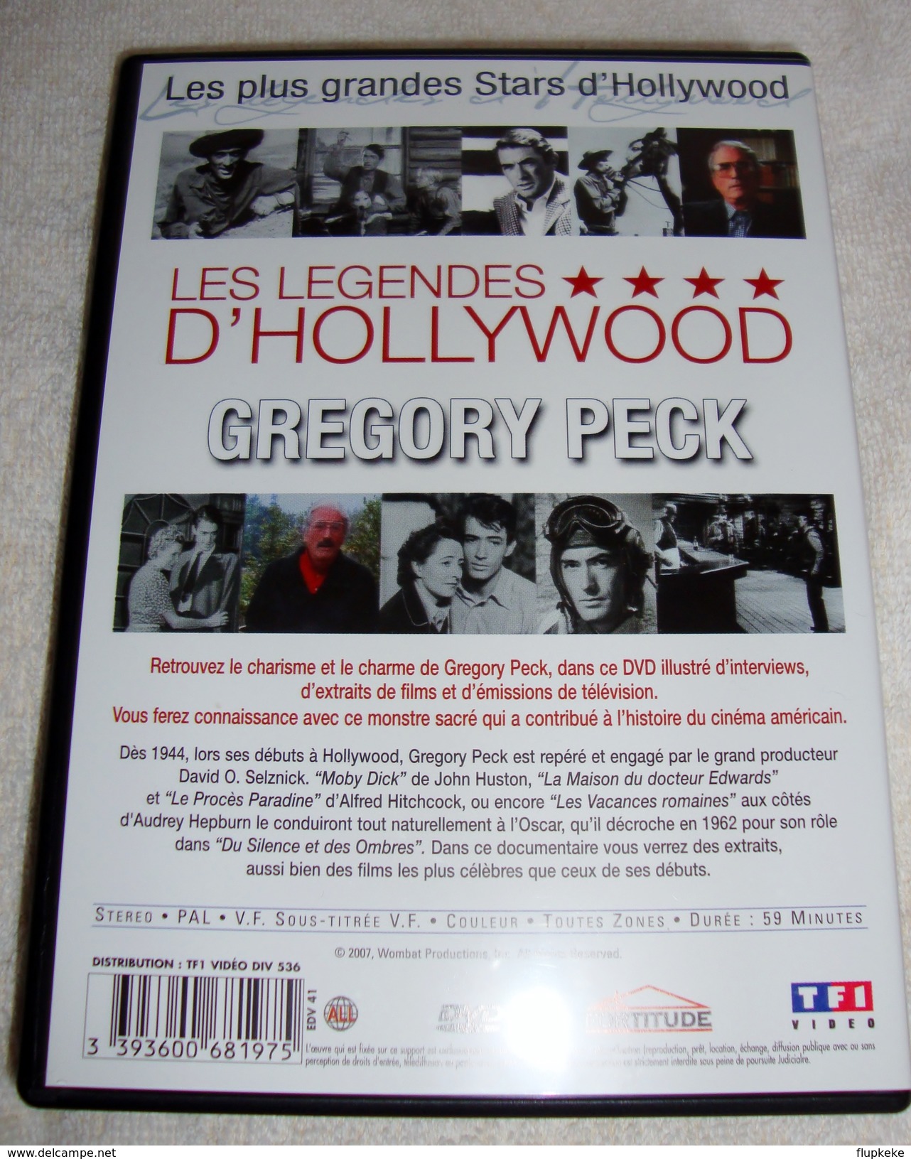 Dvd Zone 2 Les Légendes d'Hollywood Robert Mitchum, Cary Grant, Gary Cooper, Gregory Peck Firtitude Tf1 (2007) 4 dvd Vos