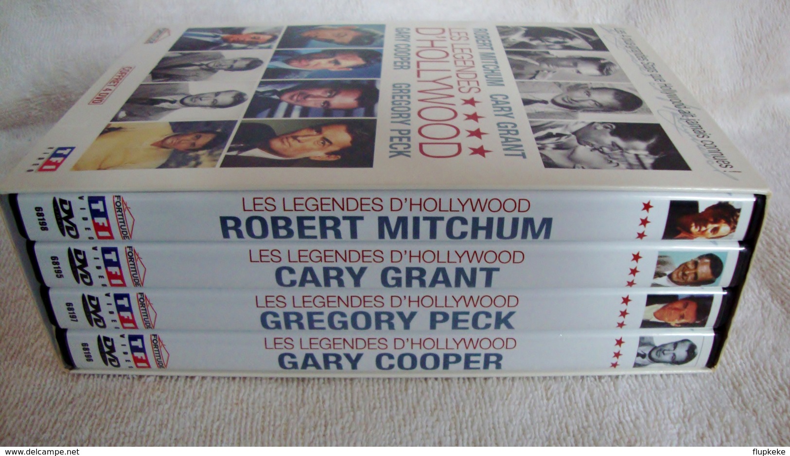 Dvd Zone 2 Les Légendes d'Hollywood Robert Mitchum, Cary Grant, Gary Cooper, Gregory Peck Firtitude Tf1 (2007) 4 dvd Vos