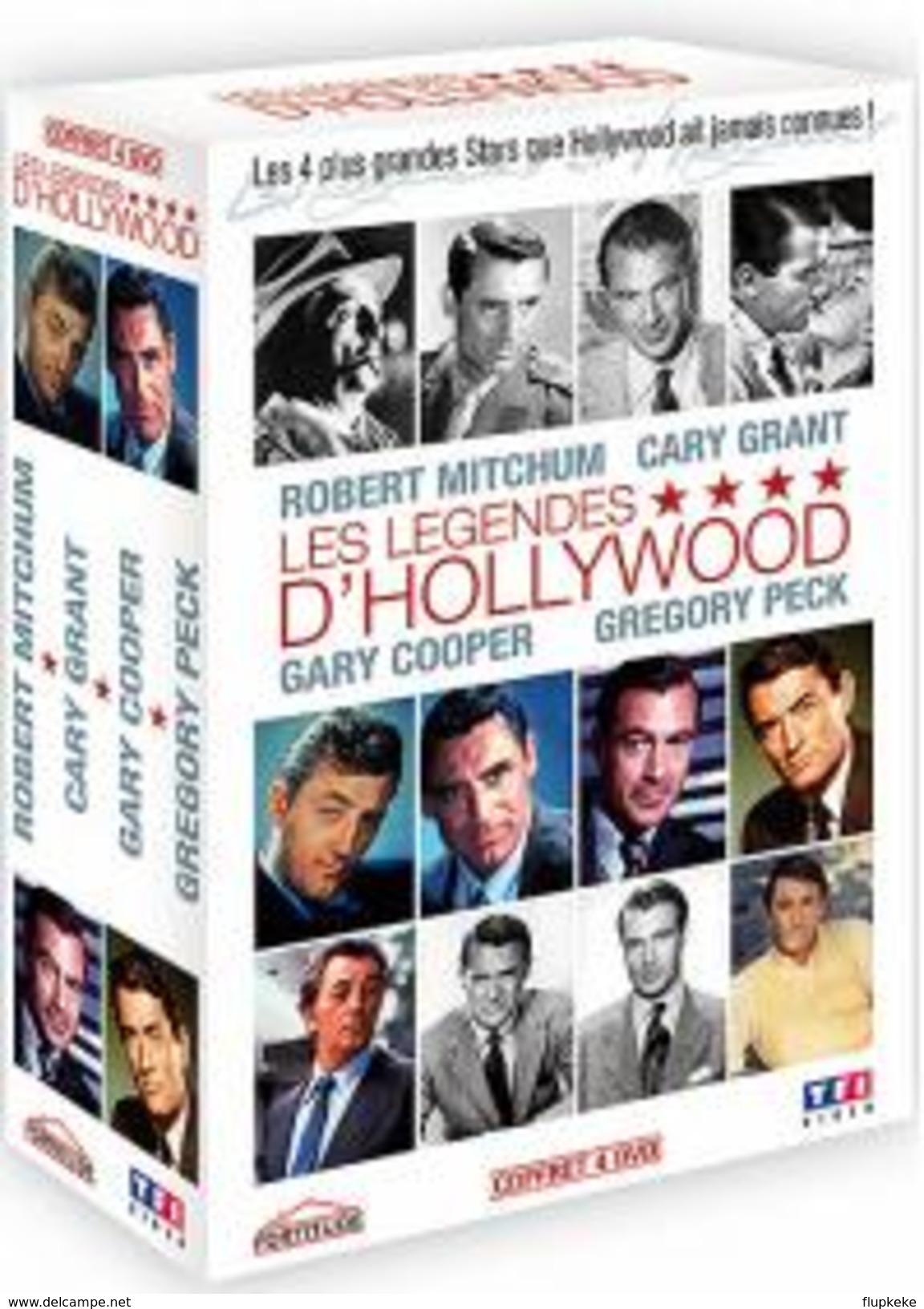 Dvd Zone 2 Les Légendes d'Hollywood Robert Mitchum, Cary Grant, Gary Cooper, Gregory Peck Firtitude Tf1 (2007) 4 dvd Vos