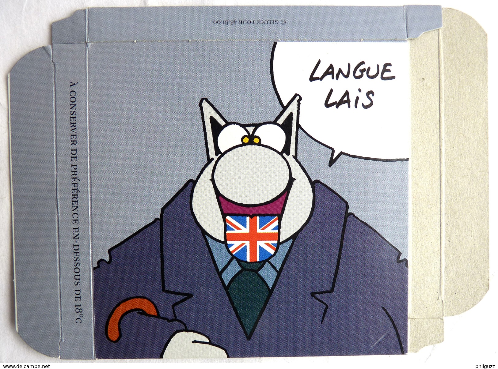 BOITE Vide CARTON GALLER 9-18 LE CHAT GELUCK 1998 - Art De La Table