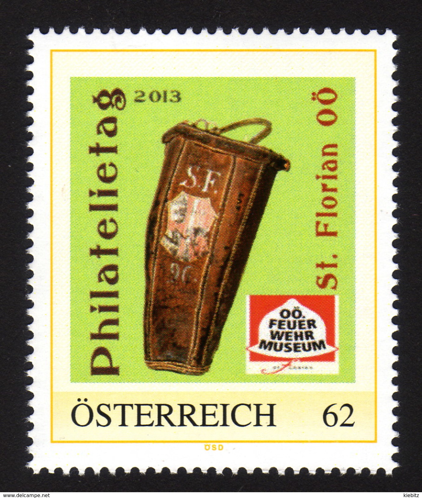 ÖSTERREICH 2013 ** Feuerwehrmuseum - Philatelietag St. Florian 07.05.2013 - PM Personalized Stamp MNH - Feuerwehr