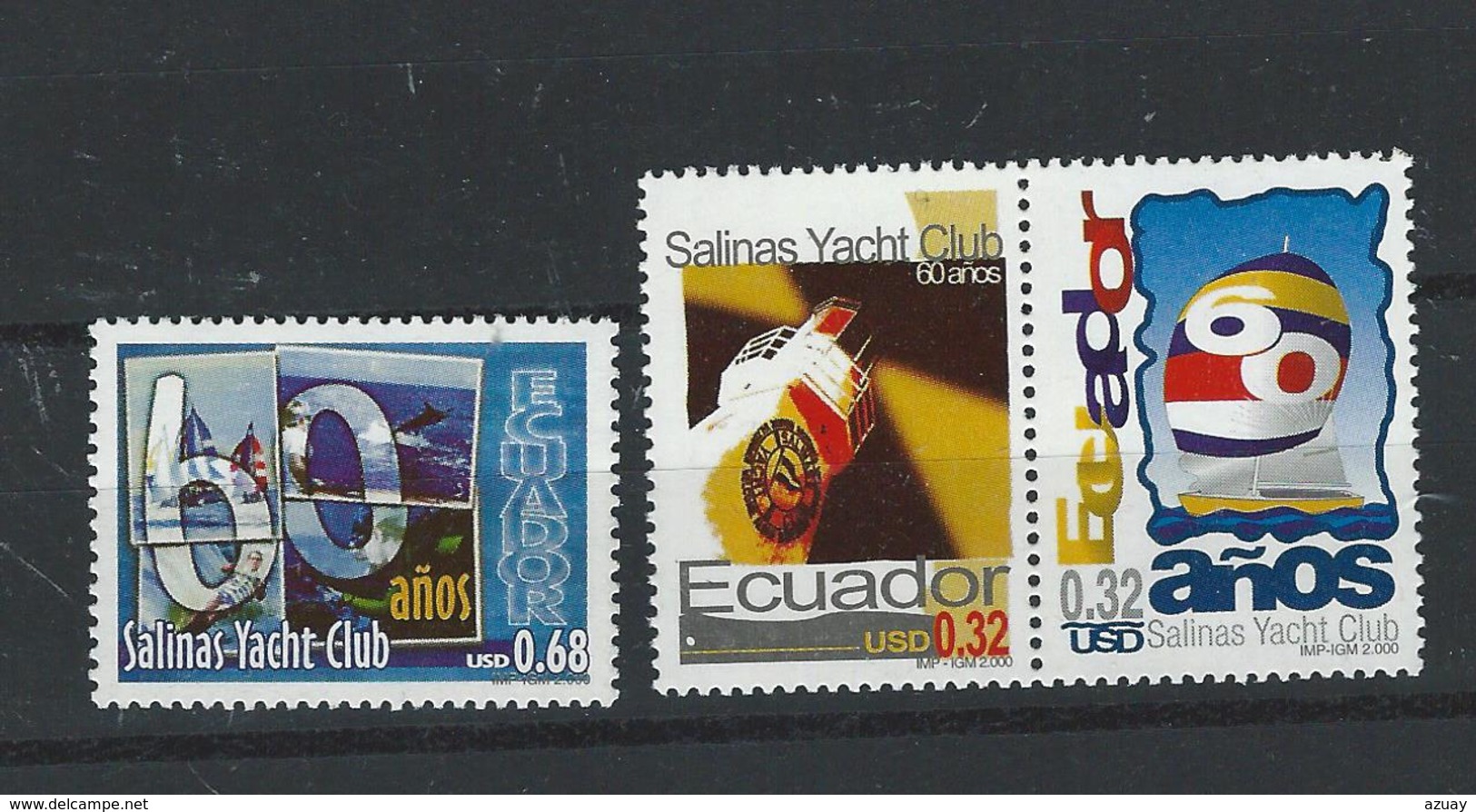 EC - 2000 - 2489-91 -  The 60th Anniversary Of Salinas Yacht Club    - ** -MNH - POSTFRISCH(3) - Equateur