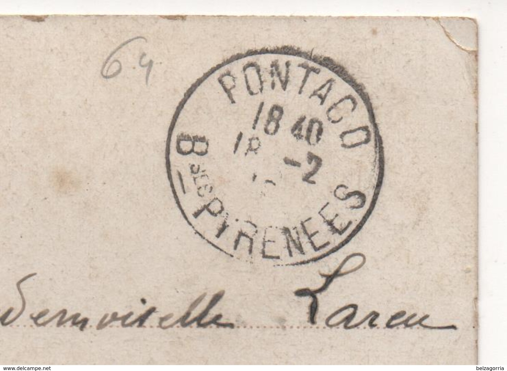 PONTACQ  -  BONJOUR   -    CACHET De La POSTE  De PONTACQ  - CARTE FANTAISIE - Pontacq