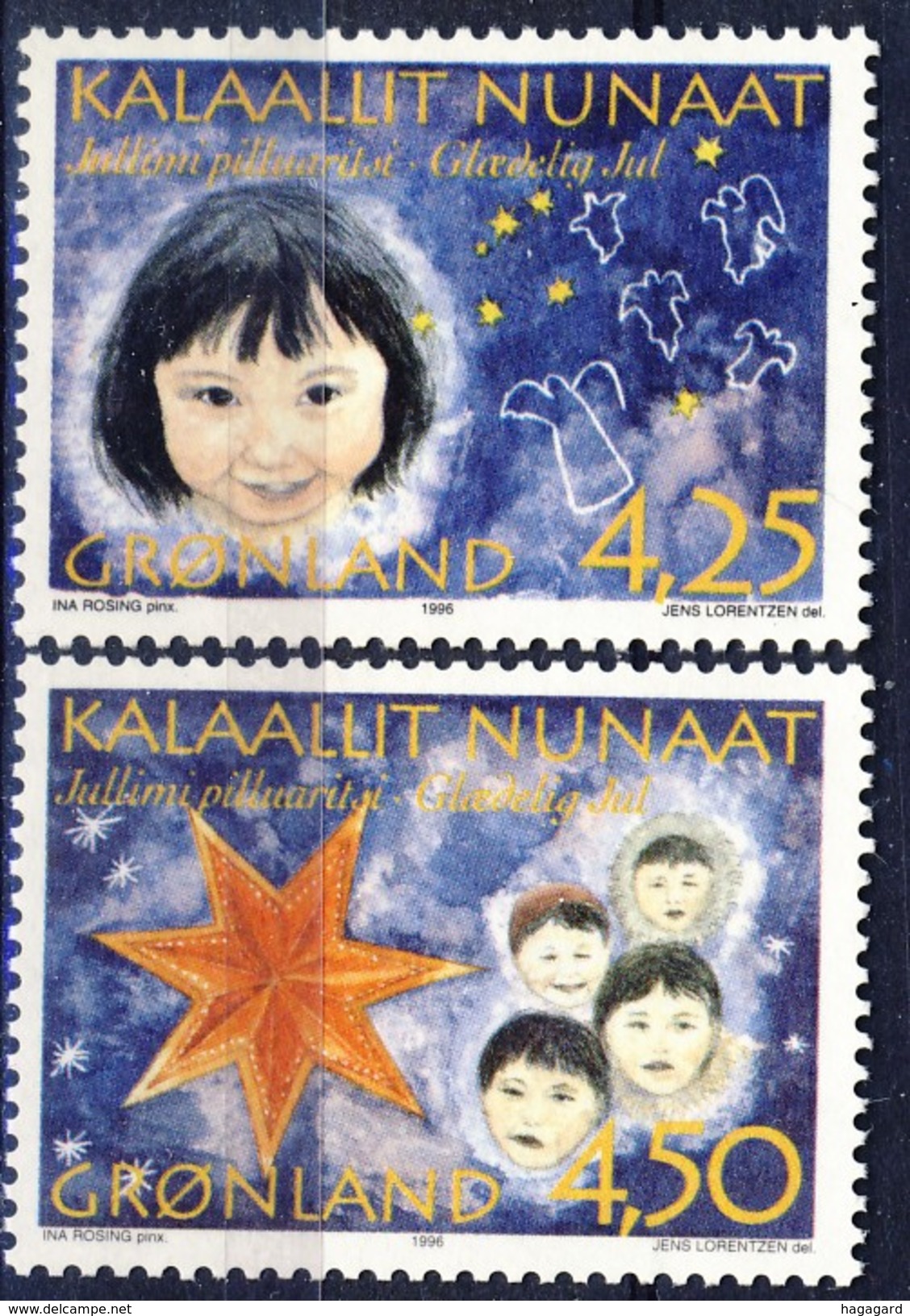 #Greenland 1996. Christmas. Michel 297-98y. MNH(**) - Ongebruikt