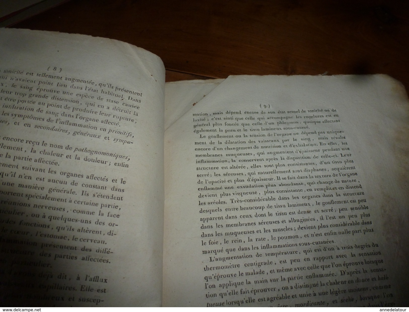 1819 (filigrane)  Rare thèse Dr J. E. Carion SUR L'INFLAMMATION EN GENERAL, présentée à Faculté de Médecine de Paris.