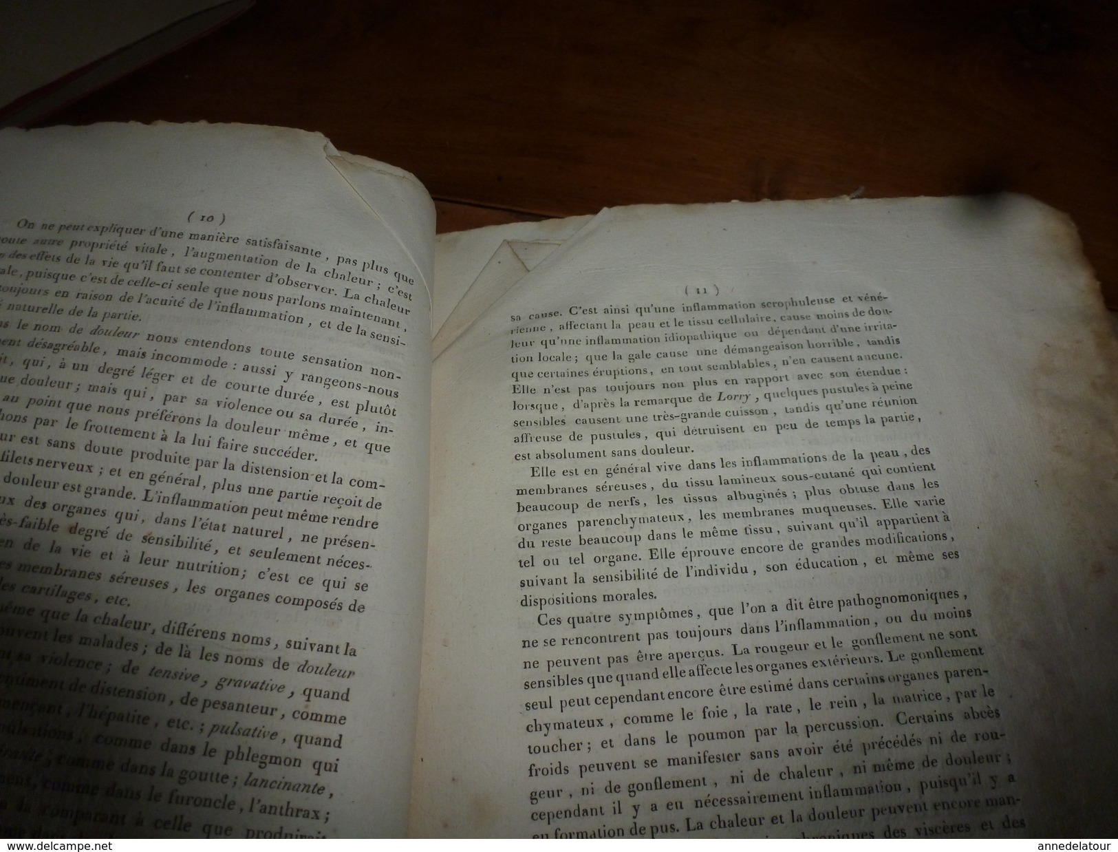 1819 (filigrane)  Rare thèse Dr J. E. Carion SUR L'INFLAMMATION EN GENERAL, présentée à Faculté de Médecine de Paris.
