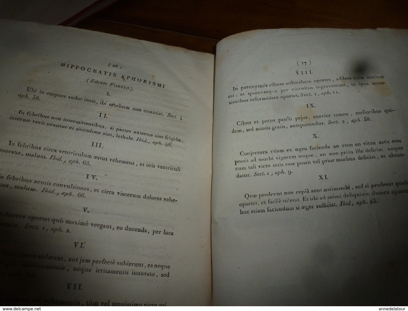 1819 (filigrane)  Rare thèse Dr J. E. Carion SUR L'INFLAMMATION EN GENERAL, présentée à Faculté de Médecine de Paris.