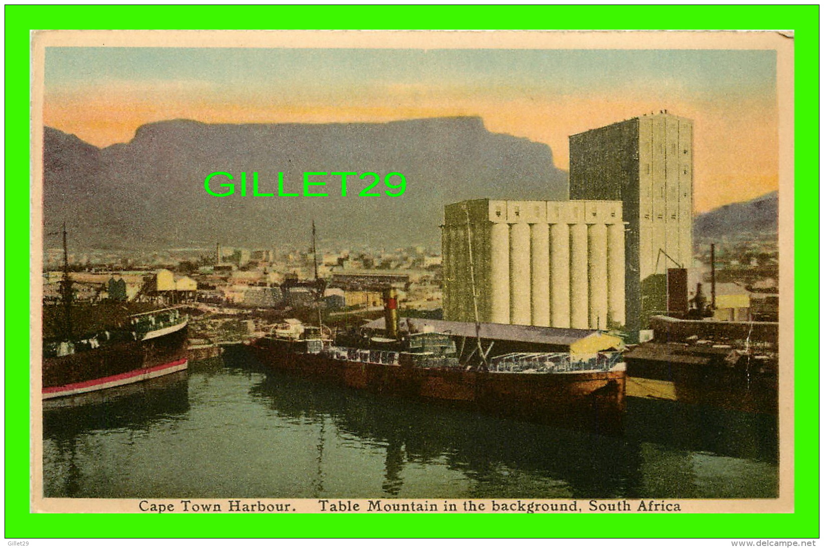 CAPE TOWN, SOUTH AFRICA - HARBOUR, TABLE MOUNTAIN IN THE BACKGROUND - ANIMATED WITH SHIPS - MOFFATS ELECTRIC RANGES - - Afrique Du Sud