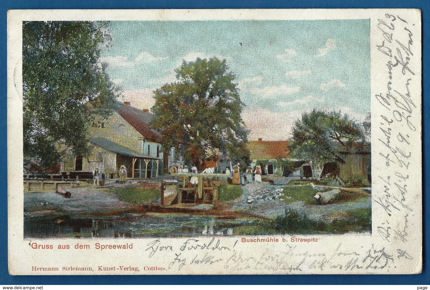 Buschmühle Bei Straupitz,Gruss Aus Dem Spreewald,1902,Poststempel Vetschau - Vetschau