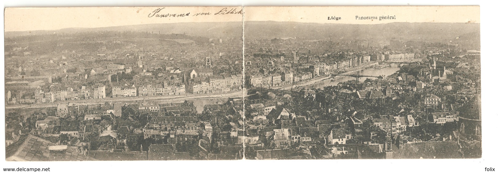 Liège - Panorama - Carte Double - 1914 - Luik
