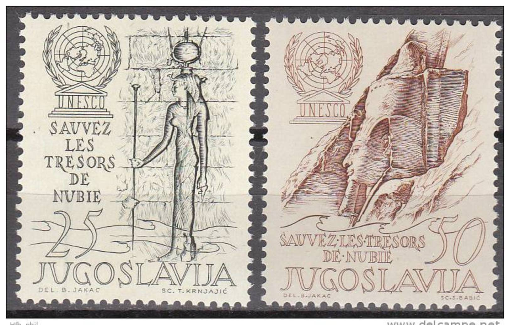 JUGOSLAWIEN 992-3  "UNESCO-Kampagne Zur Erhaltung Der Nubischen Denkmäler"     MNH / ** / Postfrisch - Altri & Non Classificati