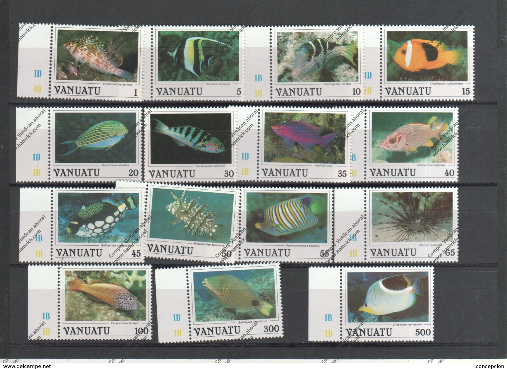 VANUATU Nº 769 AL 783 - Fishes