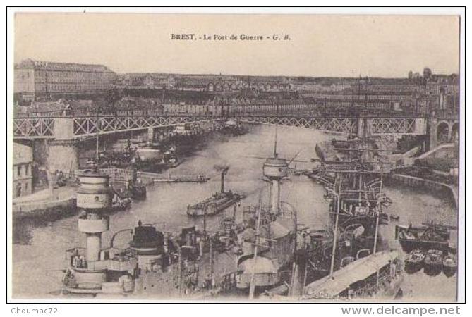 (29) 121, Brest, GB, Le Port De Guerre, Voyagée Sous Pli, TB - Brest