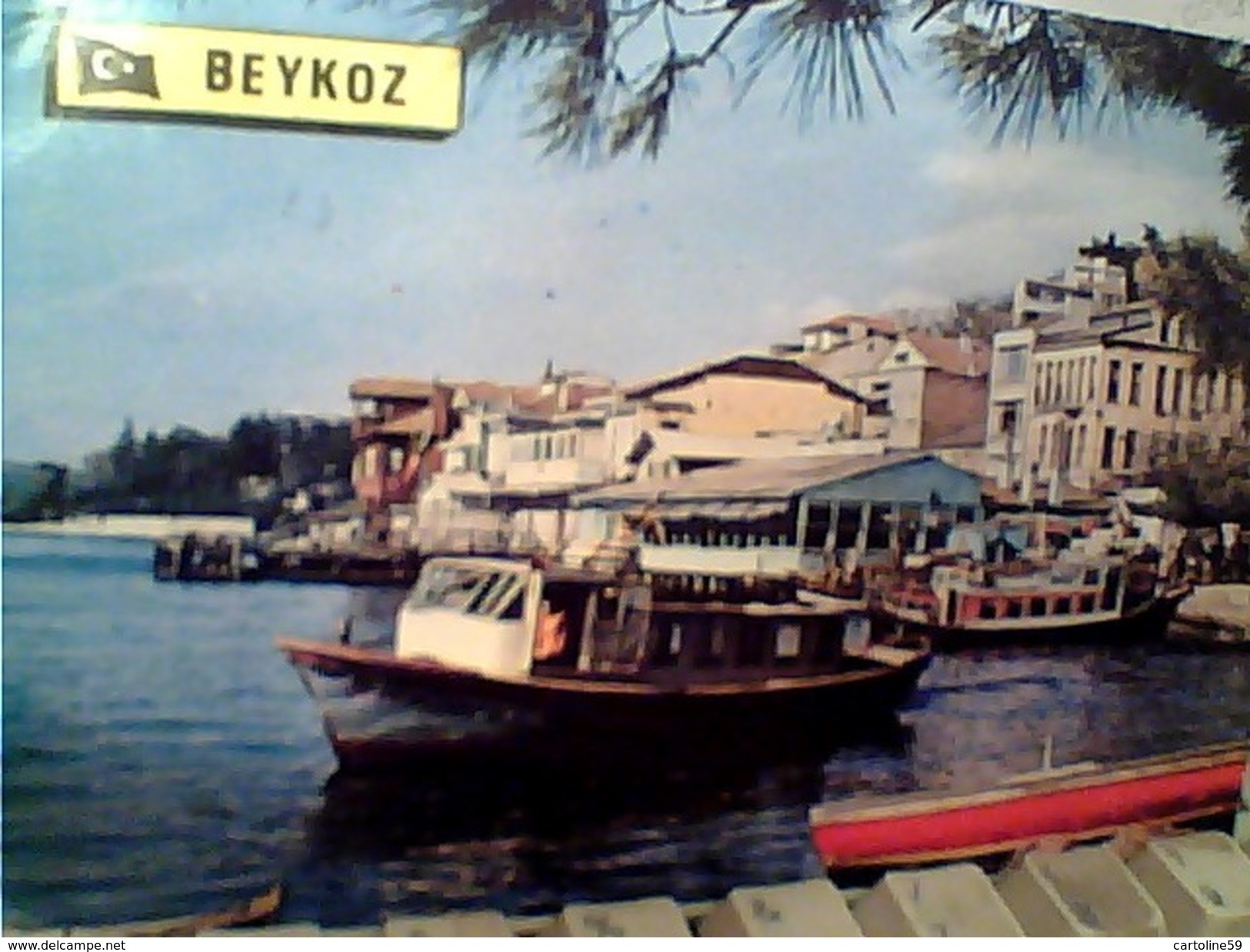 TURQUIE,TURKEI TURKEY BOSPHORUS, BEYKOZ NAVE SHIP FERRY STAMP TIMBRE RADIO LINK 100 PLANI 25 1975 GA12859 - Turchia