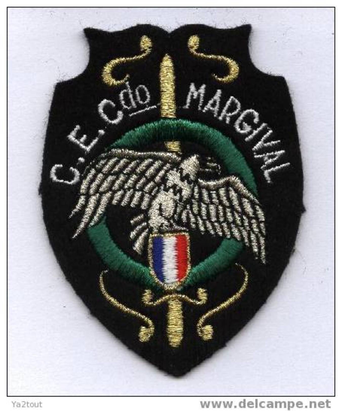 Ecusson Tissu Brodé "CENTRE ENTRAINEMENT COMMANDO MARGIVAL" Militaire - Scudetti In Tela