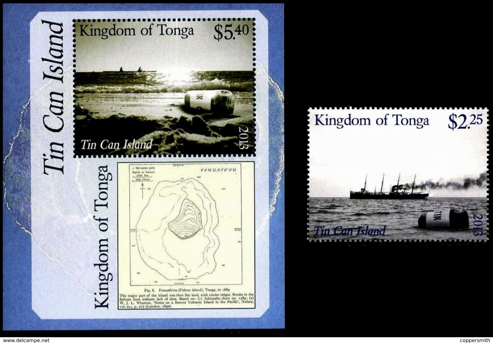 (033-34) Tonga   Tin Can Post Stamp + Sheet / Bf / Bloc  ** / Mnh  Michel 1927 + BL 69 - Tonga (1970-...)