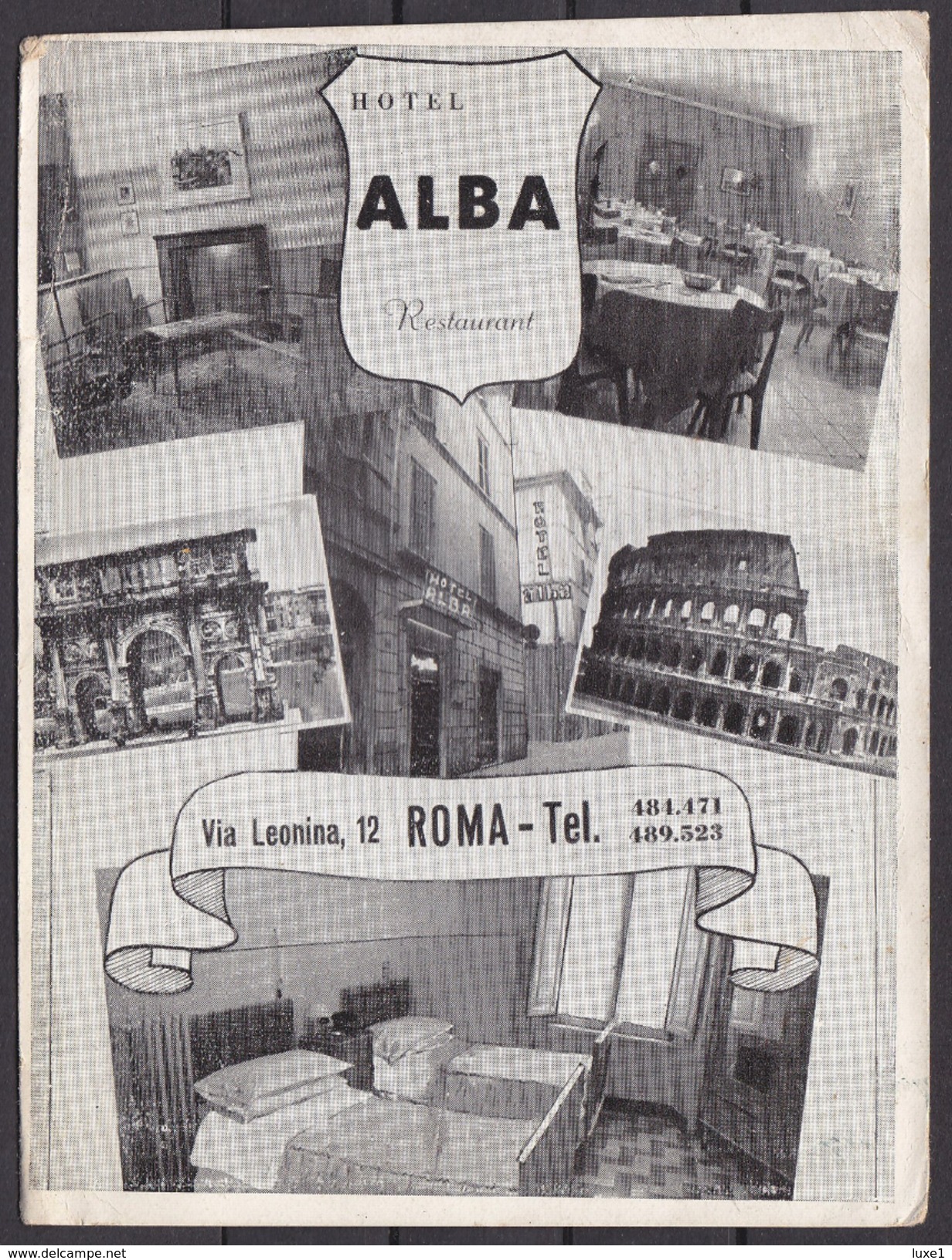 ITALY , ROMA ,  OLD  POSTCARD - Bars, Hotels & Restaurants