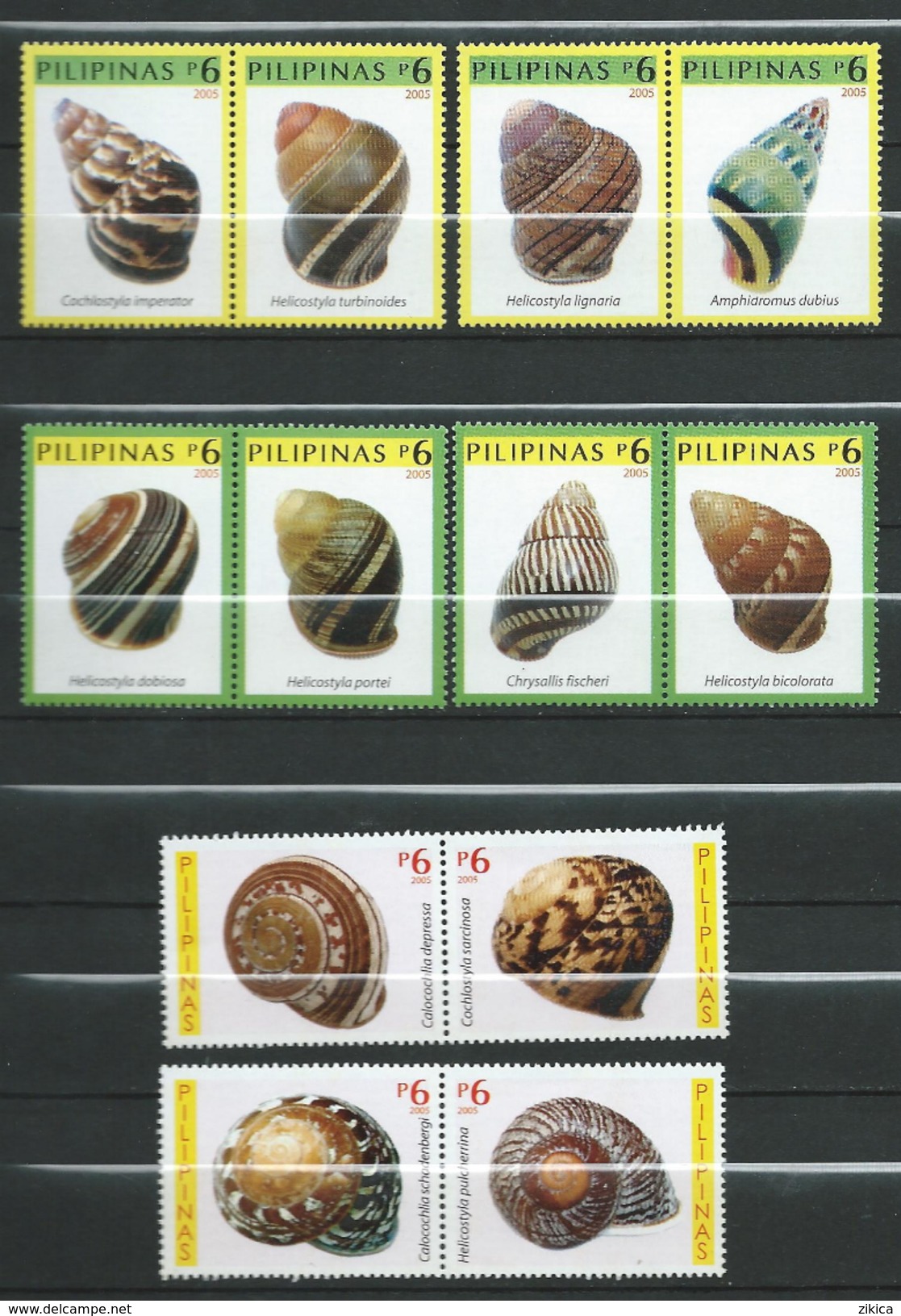 Philippines 2005 Land Snails.stamps And Bl.stamps.MNH - Philippines