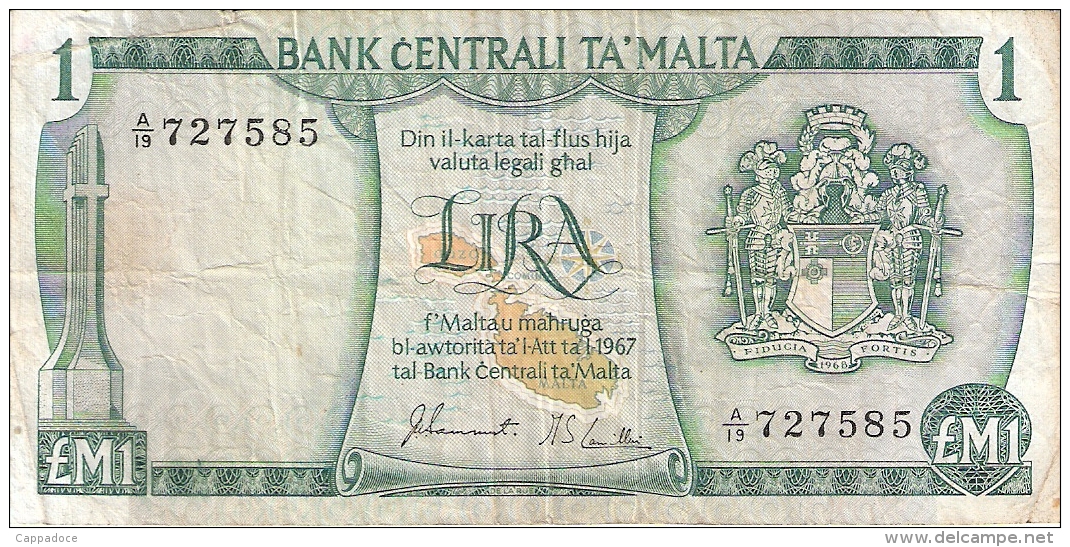 MALTE   1 Lira   (1973)   P. 31a - Malta