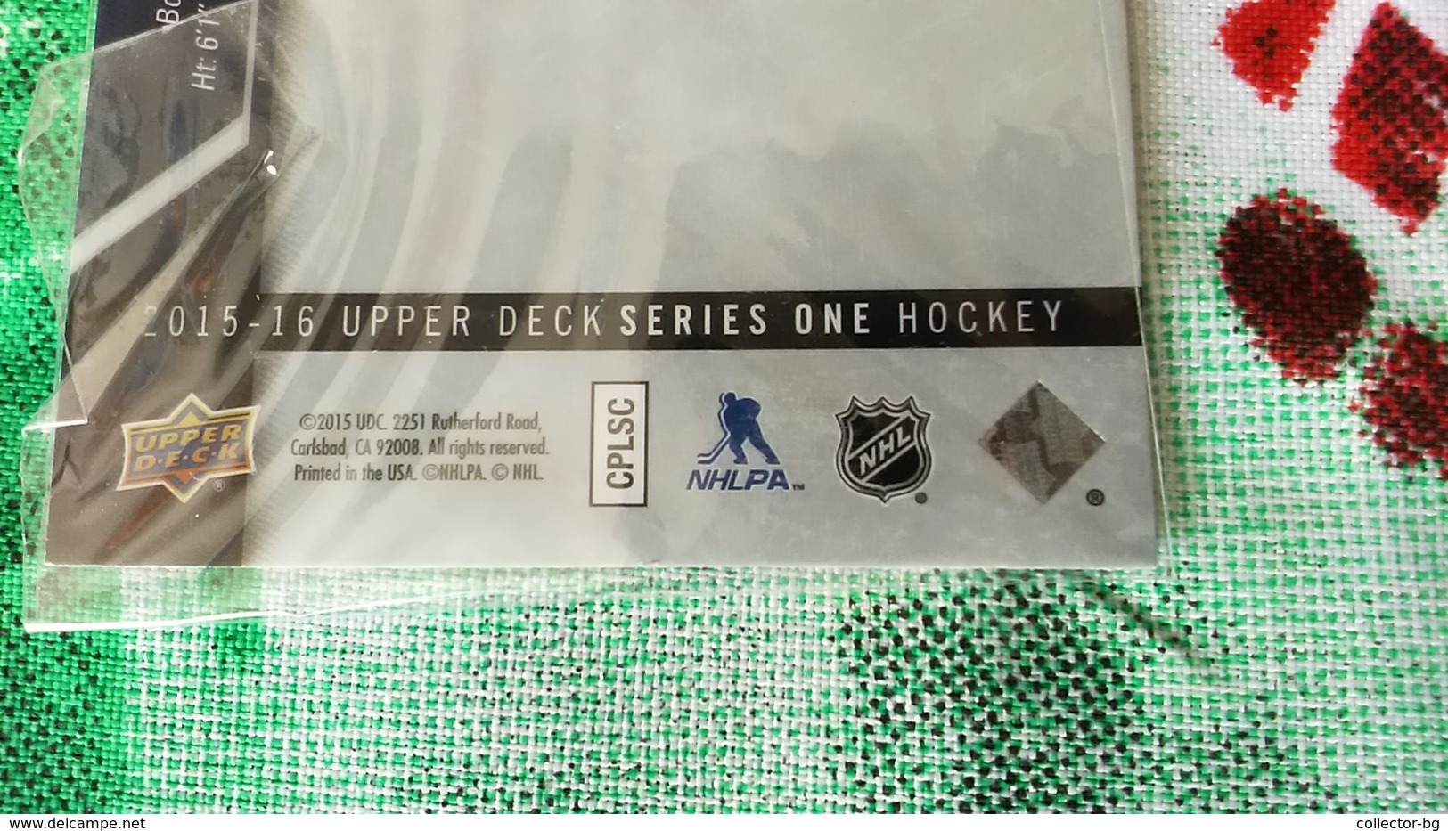 RARE NIKOLA KULEMIN 2015 NHL HOCKER COLLECTABLE ORIGINAL CARD HOLOGRAM STICKER UPPER DECK - 2000-Oggi