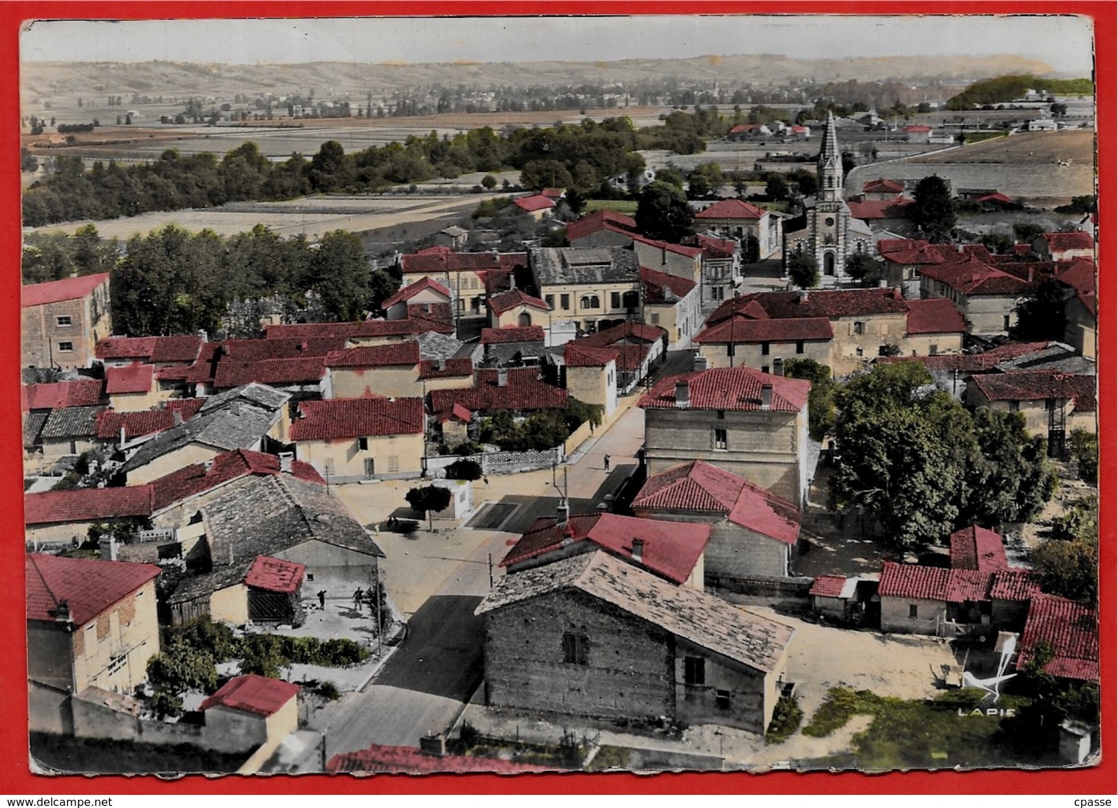 CPSM 82 St LABASTIDE SAINT-PIERRE - Vue Panoramique (Vue Aérienne) ° "En Avion Au Dessus De..." Lapie - Labastide Saint Pierre