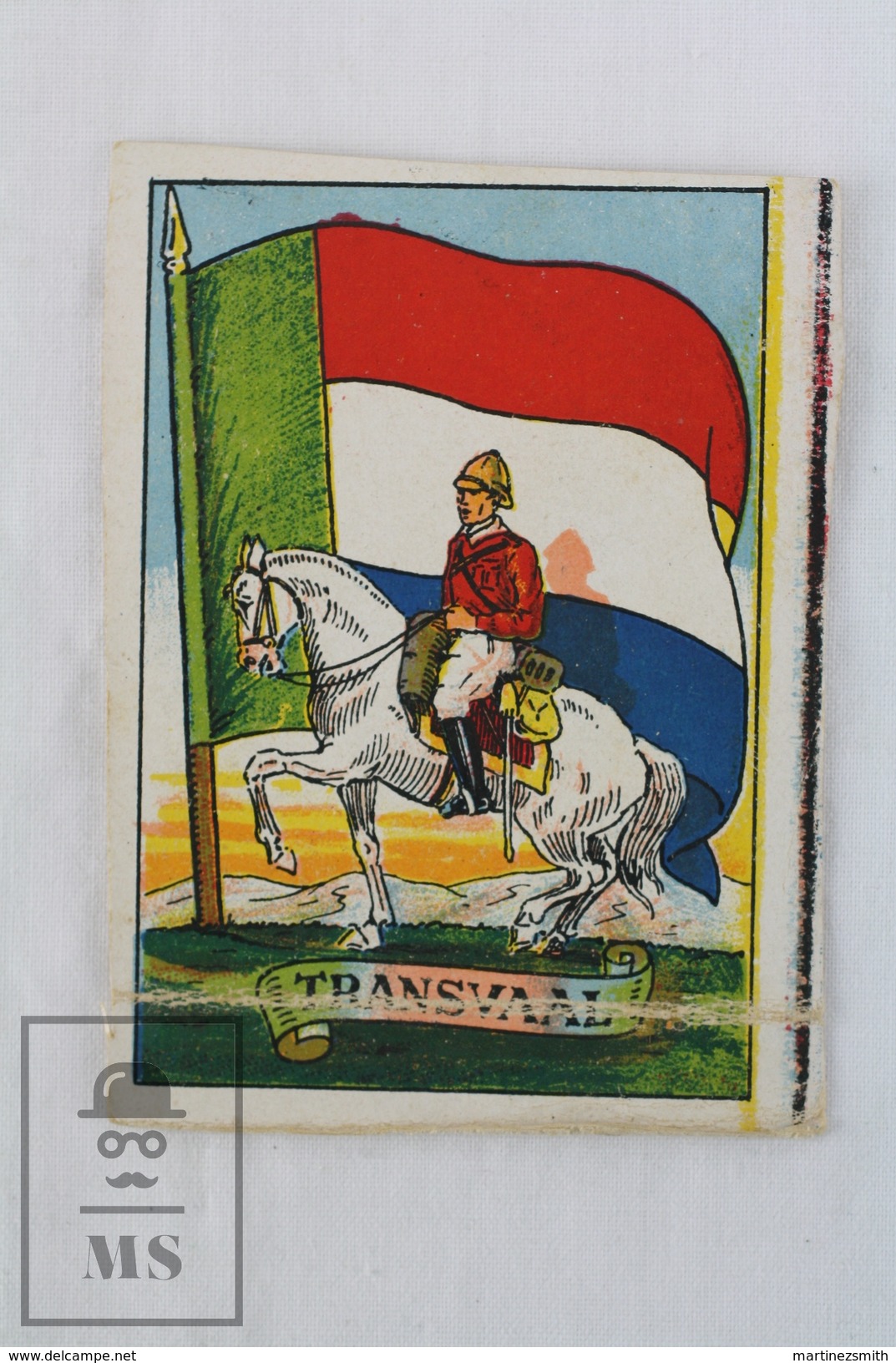 1900´s Trading Card/ Chromo - WWI Transvaal Flag & Cavalry - Otros & Sin Clasificación